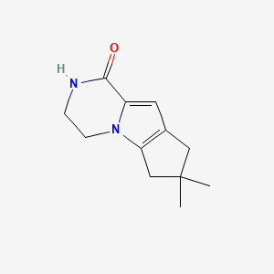 molecular formula C12H16N2O B569773 3,4,7,8-四氢-7,7-二甲基-2H-环戊[4,5]吡咯并[1,2-a]吡嗪-1(6H)-酮 CAS No. 1346674-23-4