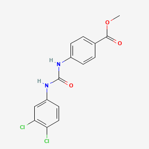 molecular formula C15H12Cl2N2O3 B5697730 methyl 4-({[(3,4-dichlorophenyl)amino]carbonyl}amino)benzoate 