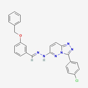 molecular formula C25H19ClN6O B5697734 3-(benzyloxy)benzaldehyde [3-(4-chlorophenyl)[1,2,4]triazolo[4,3-b]pyridazin-6-yl]hydrazone 