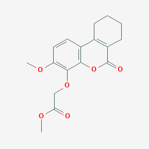 molecular formula C17H18O6 B5697738 methyl [(3-methoxy-6-oxo-7,8,9,10-tetrahydro-6H-benzo[c]chromen-4-yl)oxy]acetate 