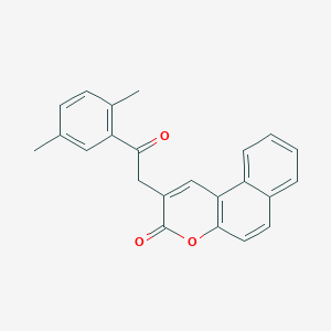 molecular formula C23H18O3 B5697773 2-[2-(2,5-dimethylphenyl)-2-oxoethyl]-3H-benzo[f]chromen-3-one 