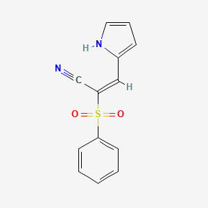 2-(phenylsulfonyl)-3-(1H-pyrrol-2-yl)acrylonitrile