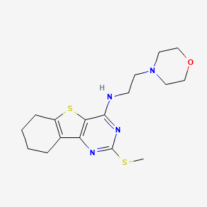 molecular formula C17H24N4OS2 B5697784 2-(methylthio)-N-[2-(4-morpholinyl)ethyl]-6,7,8,9-tetrahydro[1]benzothieno[3,2-d]pyrimidin-4-amine 