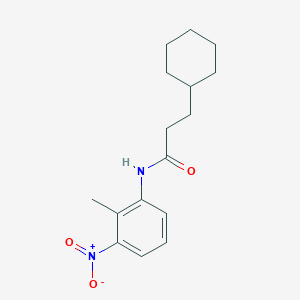 3-cyclohexyl-N-(2-methyl-3-nitrophenyl)propanamide