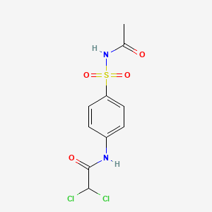 molecular formula C10H10Cl2N2O4S B5697809 N-{4-[(acetylamino)sulfonyl]phenyl}-2,2-dichloroacetamide 