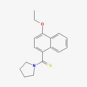 molecular formula C17H19NOS B5697815 1-[(4-ethoxy-1-naphthyl)carbonothioyl]pyrrolidine 