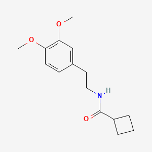 molecular formula C15H21NO3 B5697817 N-[2-(3,4-dimethoxyphenyl)ethyl]cyclobutanecarboxamide 
