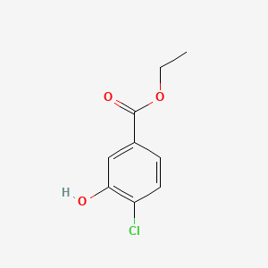 molecular formula C9H9ClO3 B569782 Ethyl 4-chloro-3-hydroxybenzoate CAS No. 335013-90-6