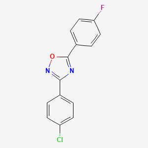 3-(4-chlorophenyl)-5-(4-fluorophenyl)-1,2,4-oxadiazole
