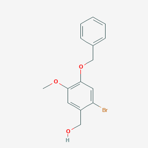 molecular formula C15H15BrO3 B5697838 [4-(benzyloxy)-2-bromo-5-methoxyphenyl]methanol CAS No. 65341-82-4