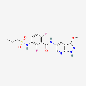 molecular formula C17H17F2N5O4S B569784 2,6-Difluoro-N-(3-Methoxy-2h-Pyrazolo[3,4-B]pyridin-5-Yl)-3-[(Propylsulfonyl)amino]benzamide CAS No. 1186607-05-5