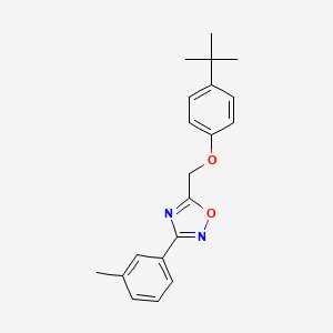 molecular formula C20H22N2O2 B5697845 5-[(4-tert-butylphenoxy)methyl]-3-(3-methylphenyl)-1,2,4-oxadiazole 
