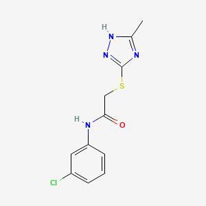 molecular formula C11H11ClN4OS B5697852 N-(3-chlorophenyl)-2-[(5-methyl-4H-1,2,4-triazol-3-yl)thio]acetamide 