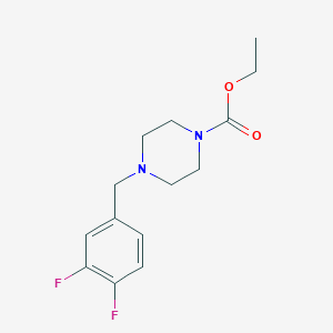 molecular formula C14H18F2N2O2 B5697855 ethyl 4-(3,4-difluorobenzyl)-1-piperazinecarboxylate 