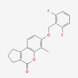 molecular formula C20H16F2O3 B5697863 7-[(2,6-difluorobenzyl)oxy]-6-methyl-2,3-dihydrocyclopenta[c]chromen-4(1H)-one 