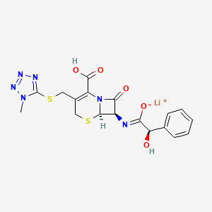 lithium;(2R)-N-[(6R,7R)-2-carboxy-3-[(1-methyltetrazol-5-yl)sulfanylmethyl]-8-oxo-5-thia-1-azabicyclo[4.2.0]oct-2-en-7-yl]-2-hydroxy-2-phenylethanimidate