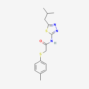 molecular formula C15H19N3OS2 B5697900 N-(5-isobutyl-1,3,4-thiadiazol-2-yl)-2-[(4-methylphenyl)thio]acetamide 