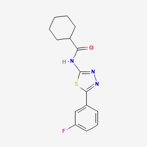 N-[5-(3-fluorophenyl)-1,3,4-thiadiazol-2-yl]cyclohexanecarboxamide