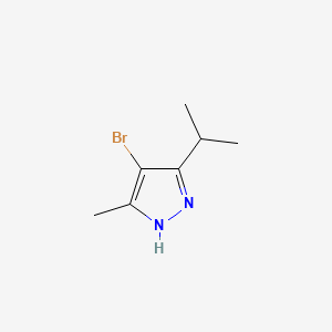 molecular formula C7H11BrN2 B569791 4-bromo-3-isopropyl-5-methyl-1H-pyrazole hydrochloride CAS No. 60061-69-0