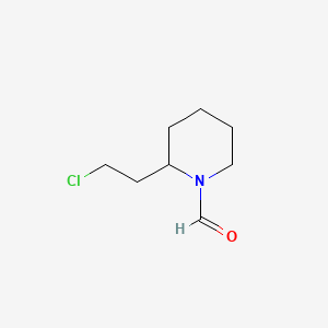 molecular formula C8H14ClNO B569793 2-(2-Chloroethyl)-1-piperidinecarboxaldehyde CAS No. 128183-77-7