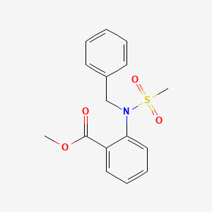 molecular formula C16H17NO4S B5697934 methyl 2-[benzyl(methylsulfonyl)amino]benzoate 