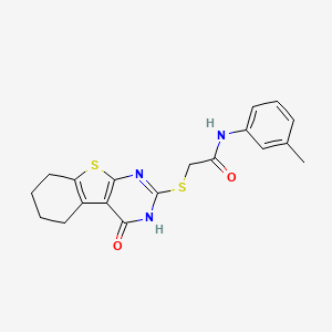 2-[(4-hydroxy-5,6,7,8-tetrahydro[1]benzothieno[2,3-d]pyrimidin-2-yl)thio]-N-(3-methylphenyl)acetamide