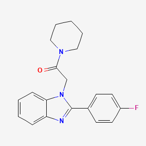molecular formula C20H20FN3O B5697964 2-(4-fluorophenyl)-1-[2-oxo-2-(1-piperidinyl)ethyl]-1H-benzimidazole 