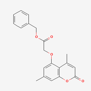 molecular formula C20H18O5 B5697976 benzyl [(4,7-dimethyl-2-oxo-2H-chromen-5-yl)oxy]acetate 