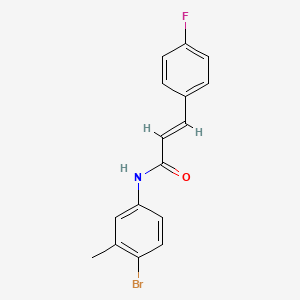 molecular formula C16H13BrFNO B5698026 N-(4-bromo-3-methylphenyl)-3-(4-fluorophenyl)acrylamide 
