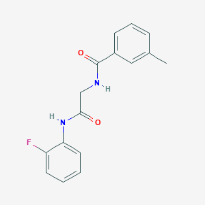 molecular formula C16H15FN2O2 B5698035 N-{2-[(2-fluorophenyl)amino]-2-oxoethyl}-3-methylbenzamide 