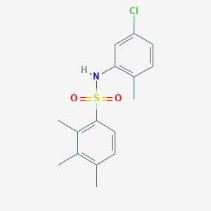 molecular formula C16H18ClNO2S B5698077 N-(5-chloro-2-methylphenyl)-2,3,4-trimethylbenzenesulfonamide 