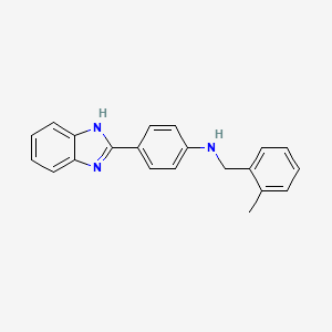 molecular formula C21H19N3 B5698084 4-(1H-benzimidazol-2-yl)-N-(2-methylbenzyl)aniline 