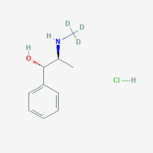 molecular formula C₁₀H₁₃D₃ClNO B056981 (1S,2S)-(+)-伪麻黄碱-D3 hcl (N-甲基-D3) CAS No. 285979-73-9
