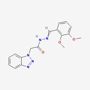 molecular formula C17H17N5O3 B5698120 2-(1H-1,2,3-benzotriazol-1-yl)-N'-(2,3-dimethoxybenzylidene)acetohydrazide 
