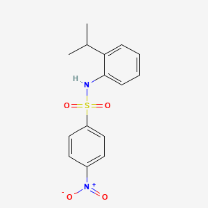 molecular formula C15H16N2O4S B5698122 N-(2-isopropylphenyl)-4-nitrobenzenesulfonamide 