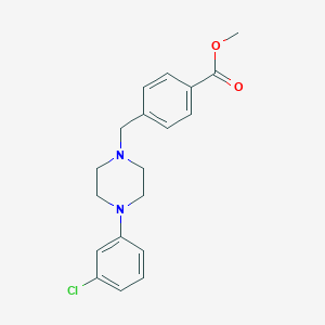 molecular formula C19H21ClN2O2 B5698126 methyl 4-{[4-(3-chlorophenyl)-1-piperazinyl]methyl}benzoate 