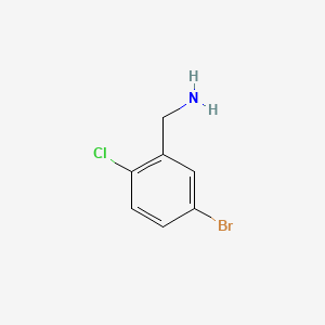 molecular formula C7H7BrClN B569813 (5-Bromo-2-chlorophenyl)methanamine CAS No. 1096296-85-3