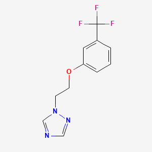 molecular formula C11H10F3N3O B5698180 1-{2-[3-(trifluoromethyl)phenoxy]ethyl}-1H-1,2,4-triazole 