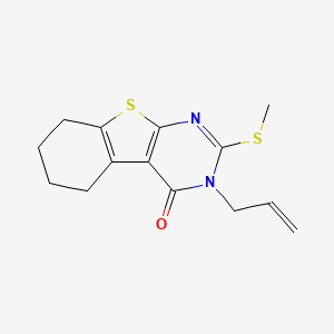 molecular formula C14H16N2OS2 B5698205 3-allyl-2-(methylthio)-5,6,7,8-tetrahydro[1]benzothieno[2,3-d]pyrimidin-4(3H)-one 