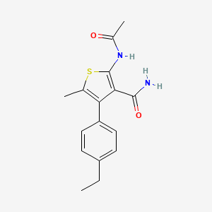 molecular formula C16H18N2O2S B5698215 2-(acetylamino)-4-(4-ethylphenyl)-5-methyl-3-thiophenecarboxamide 