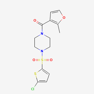 molecular formula C14H15ClN2O4S2 B5698231 1-[(5-chloro-2-thienyl)sulfonyl]-4-(2-methyl-3-furoyl)piperazine 