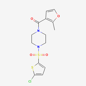 molecular formula C14H15ClN2O4S2 B5698231 {4-[(5-CHLORO-2-THIENYL)SULFONYL]PIPERAZINO}(2-METHYL-3-FURYL)METHANONE 