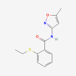molecular formula C13H14N2O2S B5698255 2-(ethylthio)-N-(5-methyl-3-isoxazolyl)benzamide 