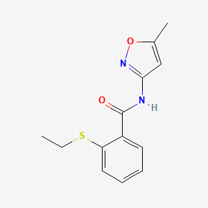 molecular formula C13H14N2O2S B5698255 2-(ethylsulfanyl)-N-(5-methyl-1,2-oxazol-3-yl)benzamide 