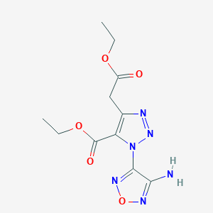ethyl 1-(4-amino-1,2,5-oxadiazol-3-yl)-4-(2-ethoxy-2-oxoethyl)-1H-1,2,3-triazole-5-carboxylate