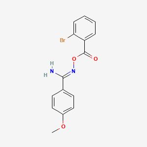 molecular formula C15H13BrN2O3 B5698281 N'-[(2-bromobenzoyl)oxy]-4-methoxybenzenecarboximidamide 