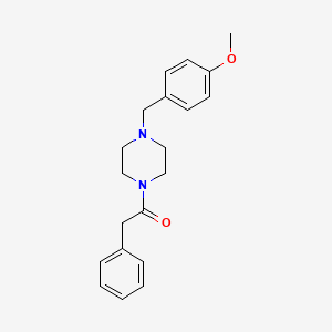 molecular formula C20H24N2O2 B5698285 1-(4-methoxybenzyl)-4-(phenylacetyl)piperazine 