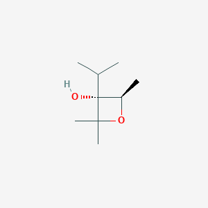 molecular formula C9H18O2 B569829 3-Oxetanol,2,2,4-trimethyl-3-(1-methylethyl)-,trans-(9CI) CAS No. 124659-03-6