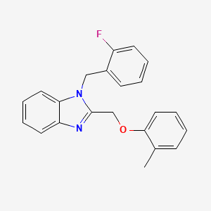 molecular formula C22H19FN2O B5698302 1-(2-fluorobenzyl)-2-[(2-methylphenoxy)methyl]-1H-benzimidazole 