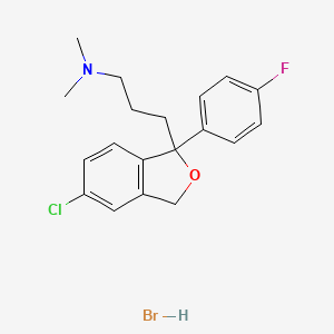 molecular formula C19H22BrClFNO B569831 1-(4-Fluorophenyl)-1-(3-dimethylaminopropyl)-5-chlorophthalane hydrobromide CAS No. 1332724-08-9